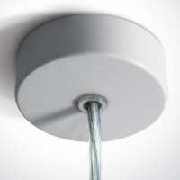 WHITE ROUND SUSPENSION BASE FOR PROFILES