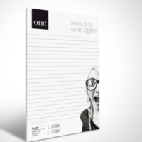 ONE LIGHT NOTE PAD 100 pages