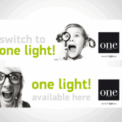 STICKER SWITCH TO ONE LIGHT 30x9cm