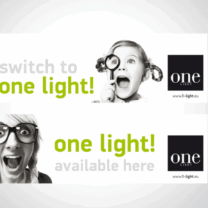 STICKER SWITCH TO ONE LIGHT 30x9cm
