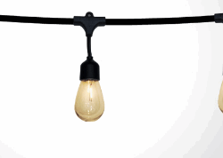 Black solar string light 1w IP67 8,5m 12x LEDs