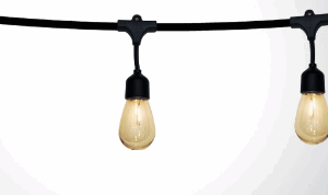 Black solar string light 1w IP67 8,5m 12x LEDs