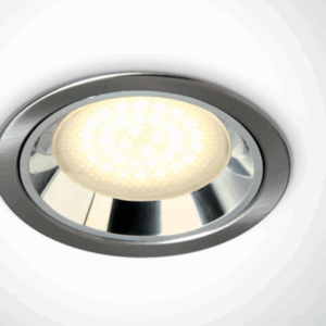 BRUSHED CHROME GX53 RECESSED