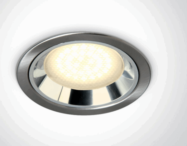 BRUSHED CHROME GX53 RECESSED