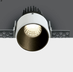 BLACK LED 3w WW 36deg 350mA IP20 DARK LIGHT TRIMLESS