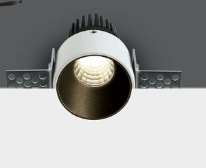 BLACK LED 3w WW 36deg 350mA IP20 DARK LIGHT TRIMLESS