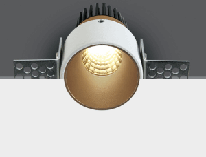 BRASS LED 3w WW 36deg 350mA IP20 DARK LIGHT TRIMLESS