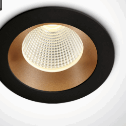BLACK/BRASS LED 3W WW 350mA DARK LIGHT