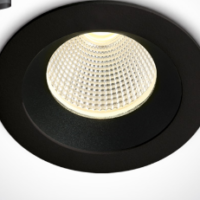 Spot encastré LED fixe 3 W noir