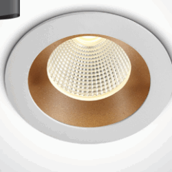 WHITE/BRASS LED 3W WW 350mA DARK LIGHT