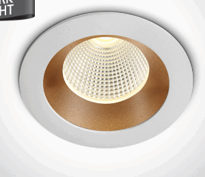 WHITE/BRASS LED 3W WW 350mA DARK LIGHT
