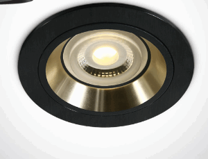 BLACK GU10 10W GOLD REFLECTOR