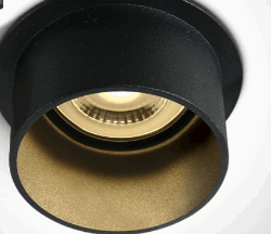 BLACK GU10 10W DARK LIGHT