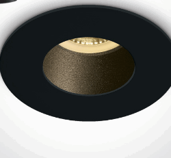 BLACK GU10 10W BLACK REFLECTOR DARK LIGHT