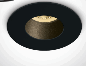 BLACK GU10 10W BLACK REFLECTOR DARK LIGHT