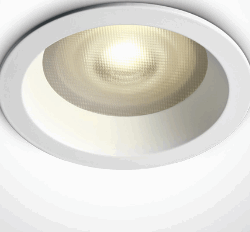 WHITE PRISMATIC GU10 10W IP65 DARK LIGHT