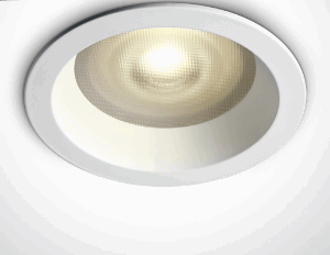 WHITE PRISMATIC GU10 10W IP65 DARK LIGHT