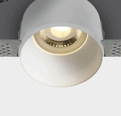 WHITE TRIMLESS GU10 10W DARK LIGHT