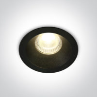 Spot encastré COB “Dark Light” fixe 7 W, 3000 K, noir