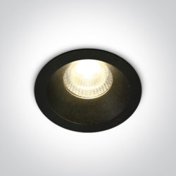 Spot encastré COB “Dark Light” fixe 7 W, 3000 K, noir