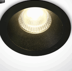 > BLACK LED 7W WW IP20 50deg 230V DARK LIGHT*