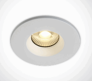 WHITE FIRE RATED LED 7W WW 60deg IP65 230V DIMMABLE