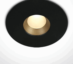 BLACK COB LED 8W WW 36deg IP54 230v DARK LIGHT