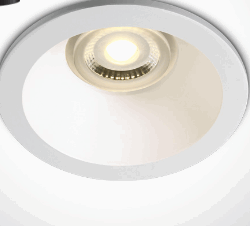 WHITE FIRE RATED GU10 10w IP65 DARK LIGHT