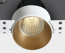 BRASS COB LED 12W WW 40deg 700mA 2-STEP TRIMLESS DARK LIGHT