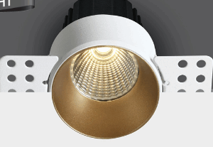 BRASS COB LED 12W WW 40deg 700mA 2-STEP TRIMLESS DARK LIGHT