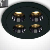 BLACK RECESSED LED 10W WW IP20 38deg 230V DARK LIGHT