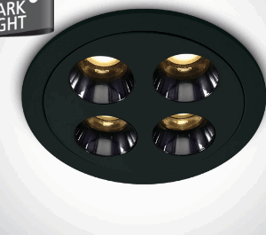 BLACK RECESSED LED 10W WW IP20 38deg 230V DARK LIGHT