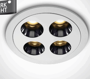 WHITE RECESSED LED 10W WW IP20 38deg 230V DARK LIGHT