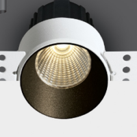 BLACK COB LED 12W WW 40deg 700mA 2-STEP TRIMLESS DARK LIGHT