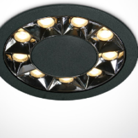 BLACK RECESSED LED 12W WW IP20 38deg 230V DARK LIGHT