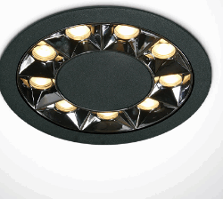 BLACK RECESSED LED 12W WW IP20 38deg 230V DARK LIGHT