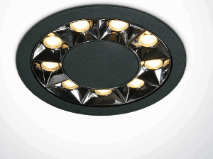 BLACK RECESSED LED 12W WW IP20 38deg 230V DARK LIGHT