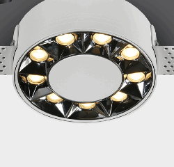 WHITE TRIMLESS LED 12W WW IP20 38deg 230V DARK LIGHT