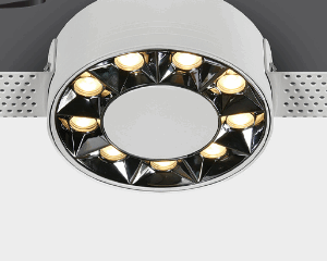 WHITE TRIMLESS LED 12W WW IP20 38deg 230V DARK LIGHT