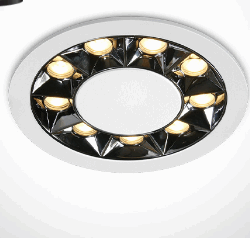 WHITE RECESSED LED 12W WW IP20 38deg 230V DARK LIGHT