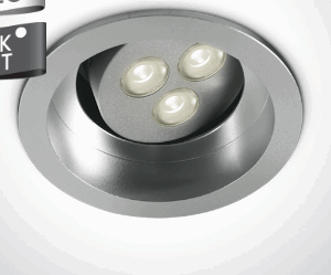 GREY LED 3w CW SEMI-TRIMLESS 350mA