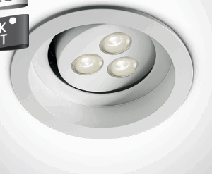 WHITE LED 3w CW SEMI-TRIMLESS 350mA