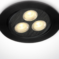 BLACK LED WW 3w 35d 350mA