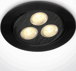 BLACK LED WW 3w 35d 350mA