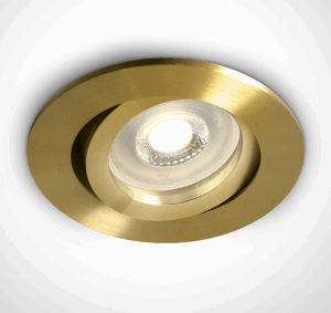 BRUSHED BRASS ADJUSTABLE GU10 10W