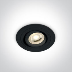 > BLACK GU10 10w ADJUSTABLE*