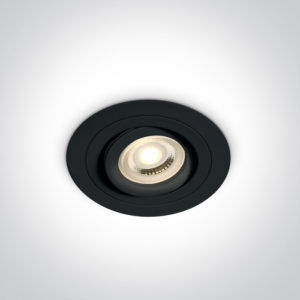 > BLACK GU10 10w ADJUSTABLE*