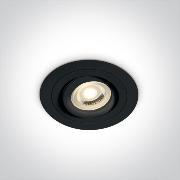 > BLACK GU10 10w ADJUSTABLE*