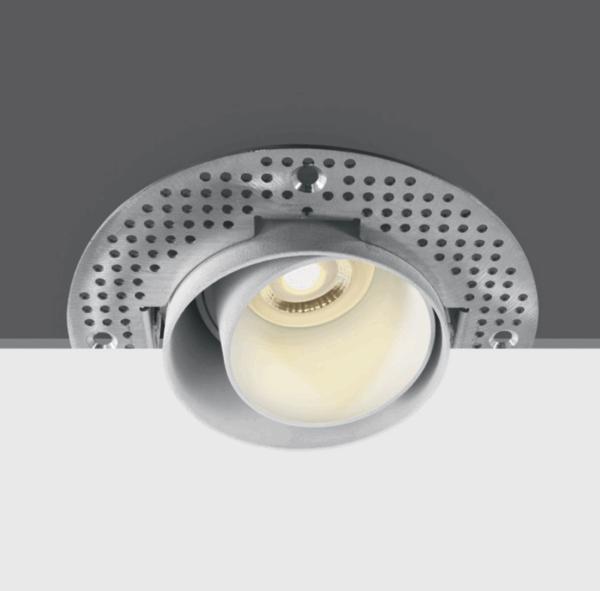 WHITE ADJUSTABLE TRIMLESS GU10 10W DARK LIGHT
