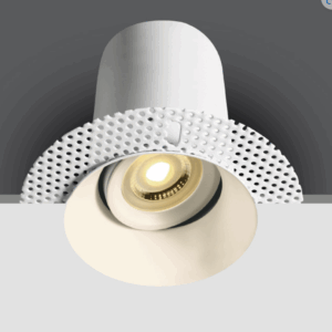 WHITE TRIMLESS FIRE RATED GU10 10w DARK LIGHT